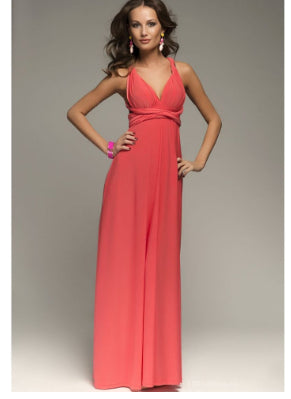 Sexy Long Floor-Length Backless Bandage Maxi Dress