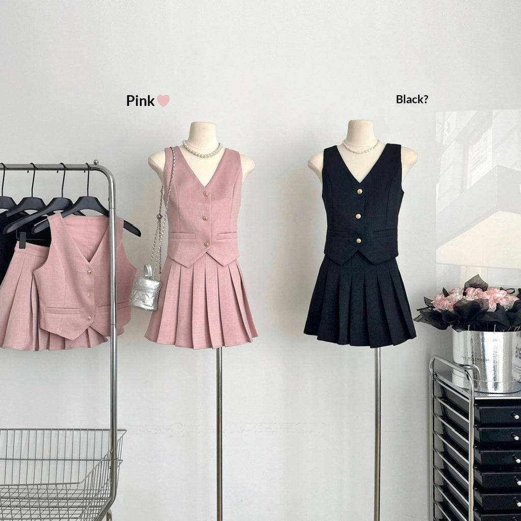 Ensemble jupe courte taille haute mode estivale