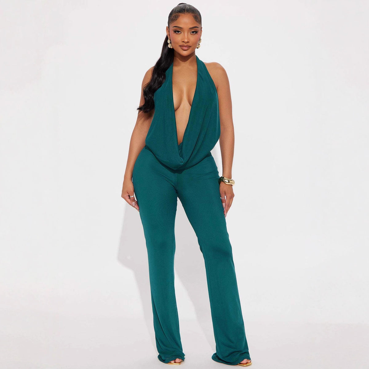Sexy Ethereal Halter-neck Plunging Neckline