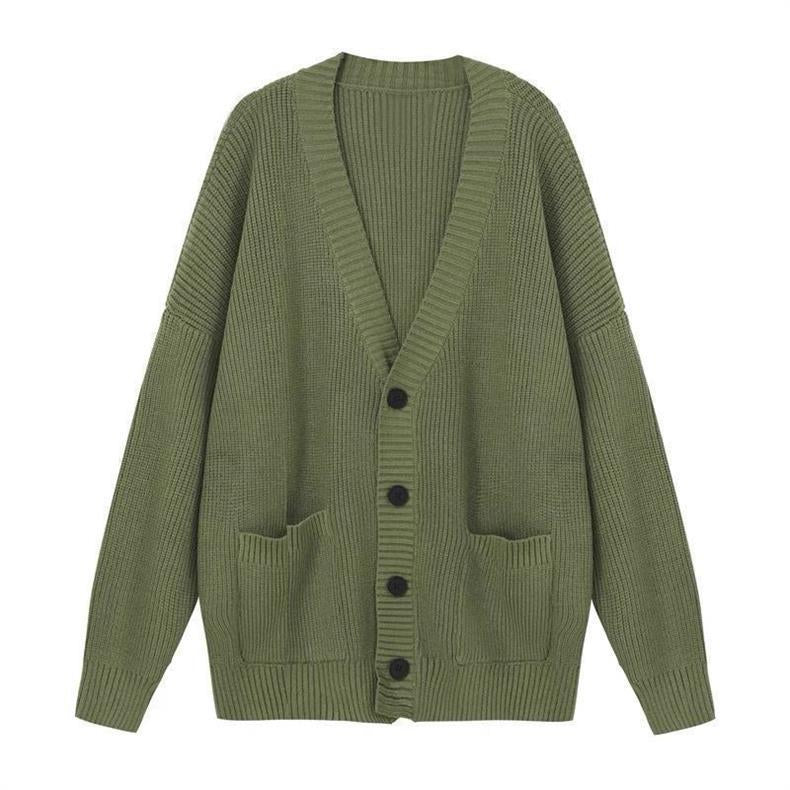 Conjunto de dos piezas de chaqueta de punto y falda plisada retro