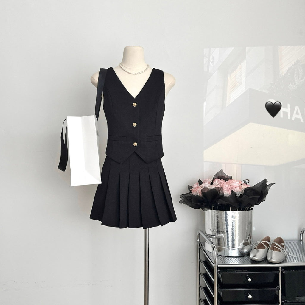 Ensemble jupe courte taille haute mode estivale