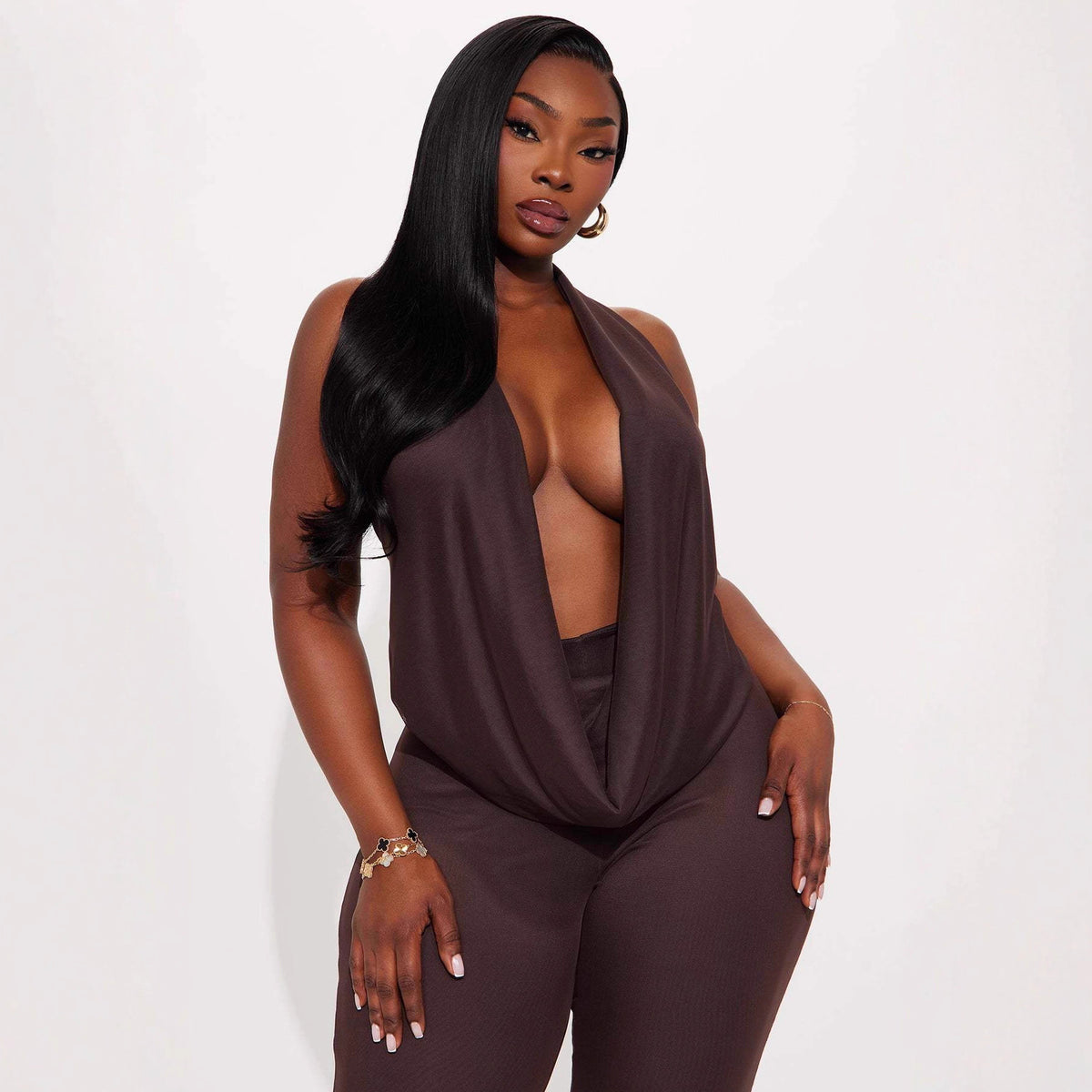 Sexy Ethereal Halter-neck Plunging Neckline