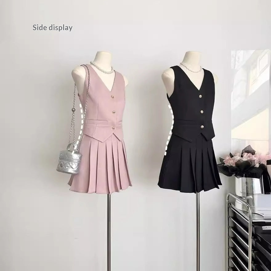 Ensemble jupe courte taille haute mode estivale