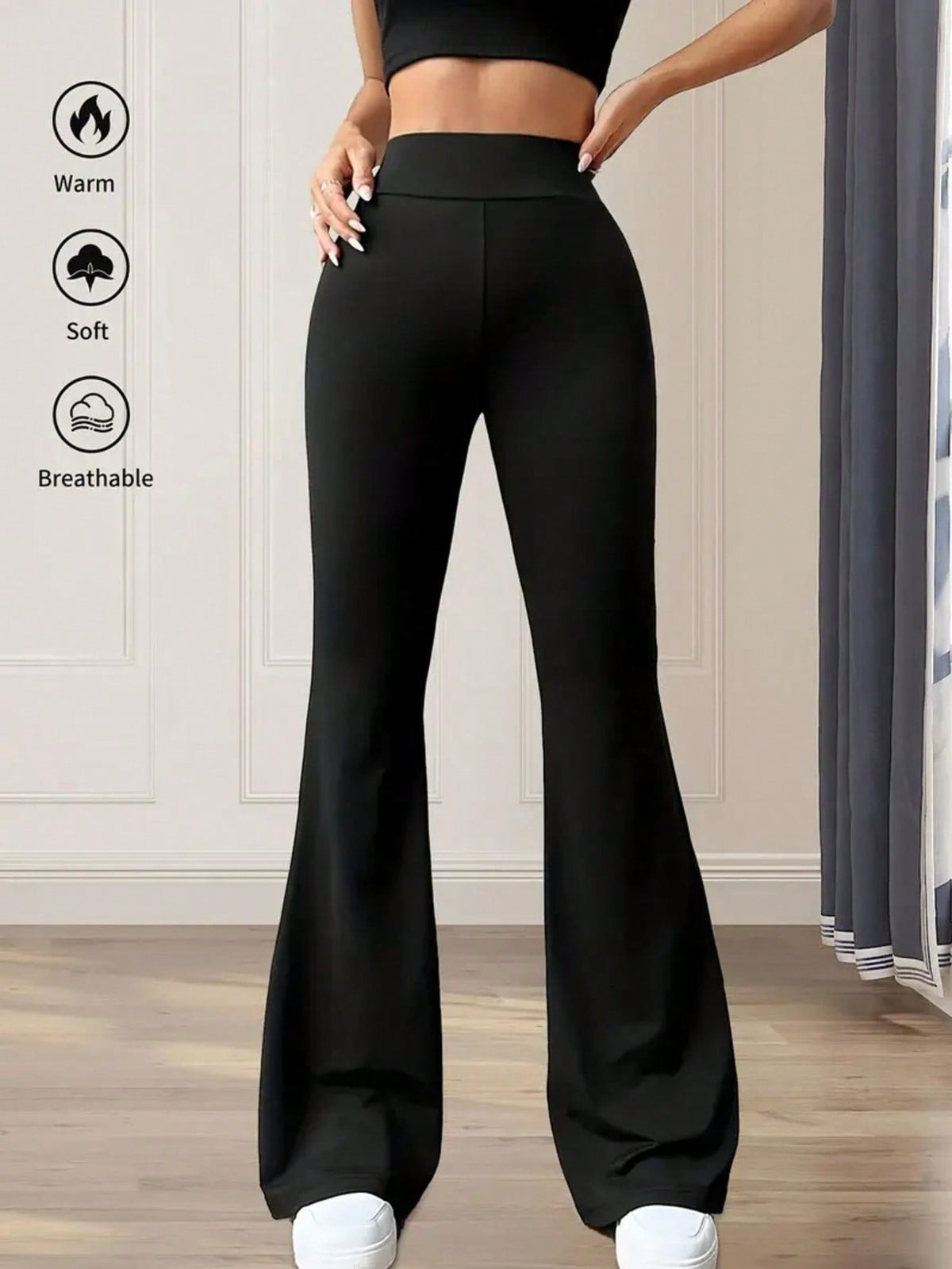 Women's High-Waisted Loose Floor-Length Casual Pants