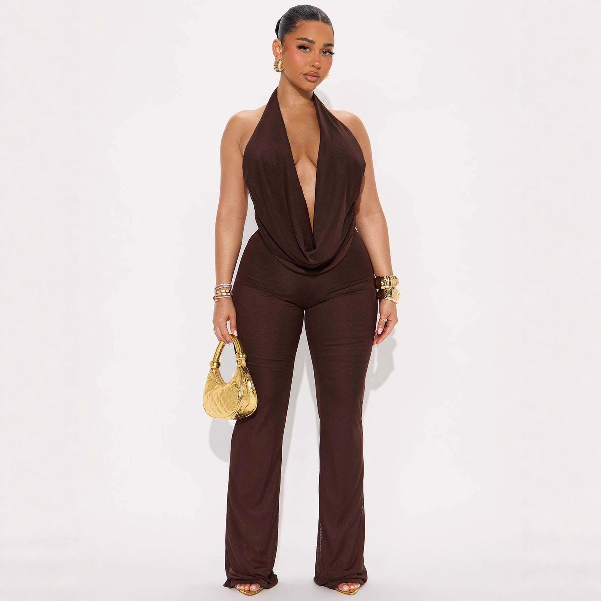 Sexy Ethereal Halter-neck Plunging Neckline