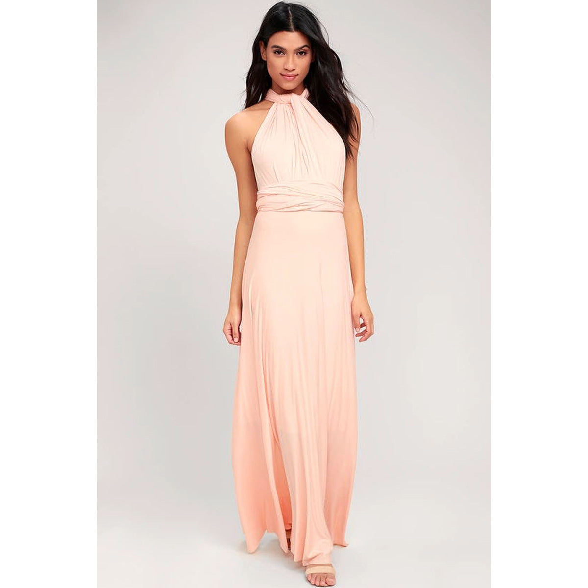Sexy Long Floor-Length Backless Bandage Maxi Dress
