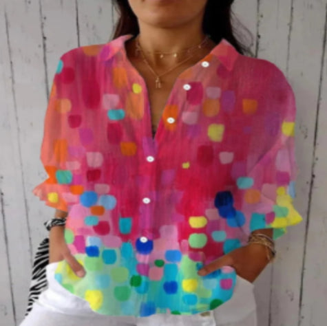 Floral Print Long-sleeved Shirt