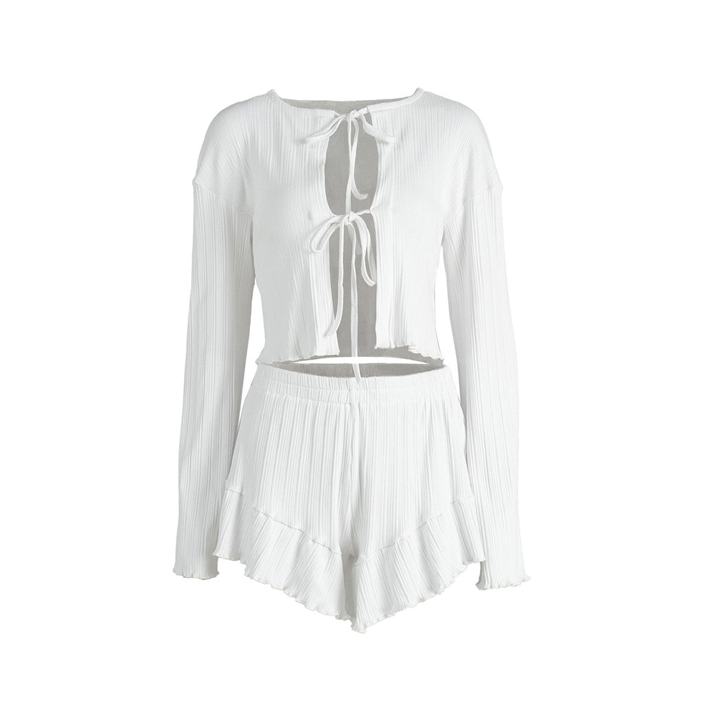 Spring New Arrival Ruffled Pajamas And Loungewear