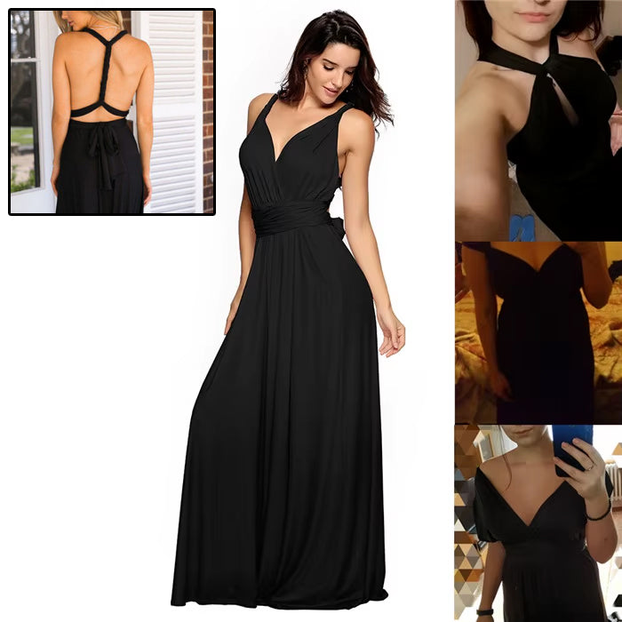 Sexy Long Floor-Length Backless Bandage Maxi Dress