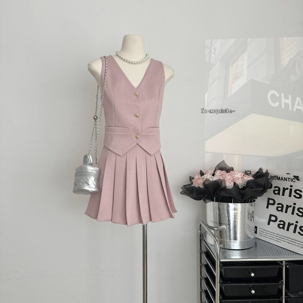 Ensemble jupe courte taille haute mode estivale